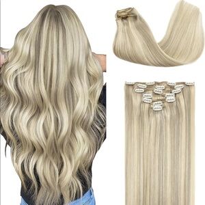 GooGoo hair extension never used ash blonde highlight color